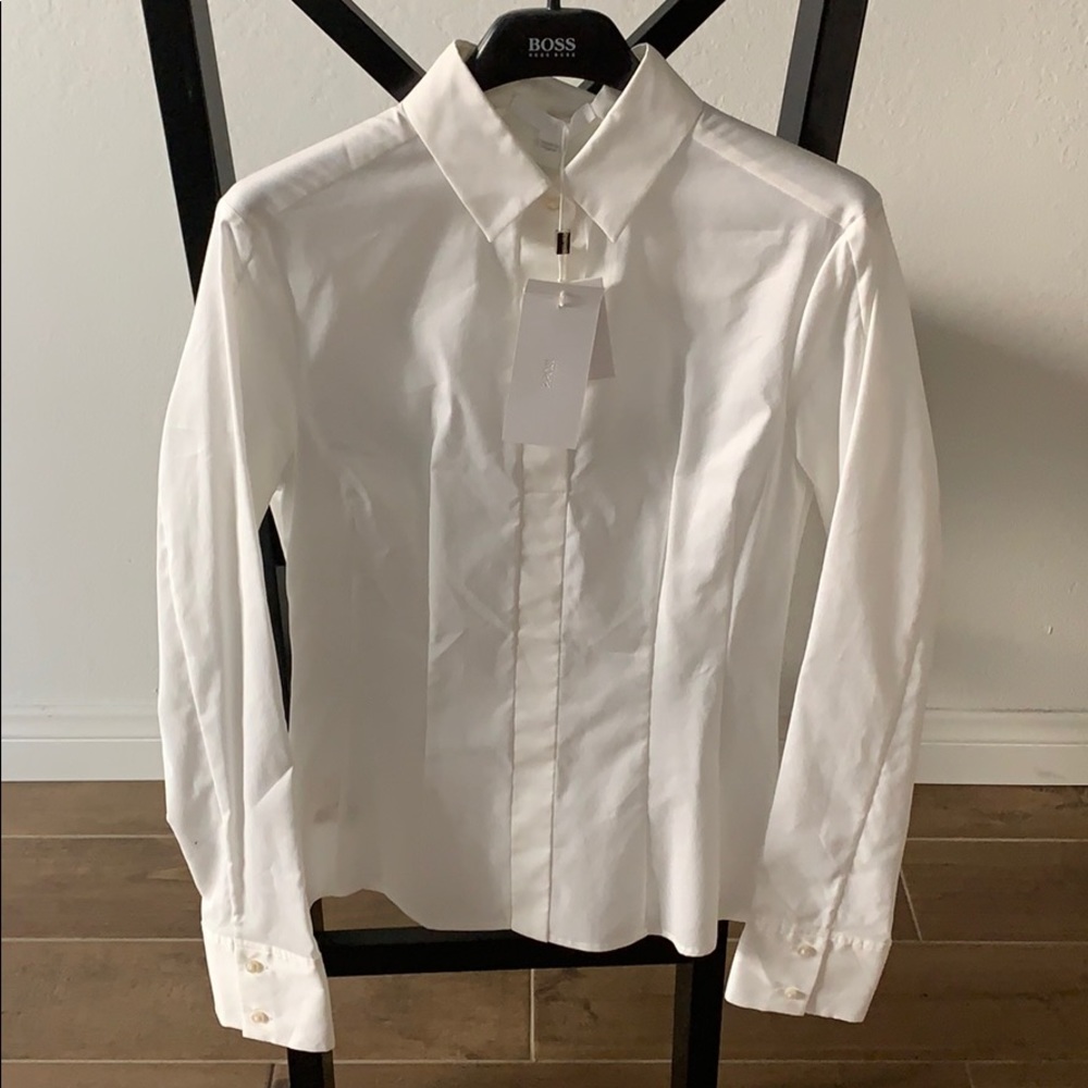 Hugo Boss side zip collared shirt